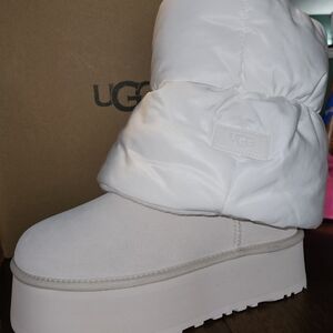 UGG Women's Snowy White Platform Boots